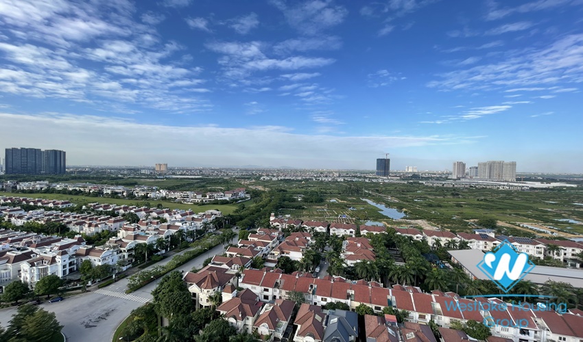 High floor apartment fully furnished new modern four bedrooms for rent E4 ciputra